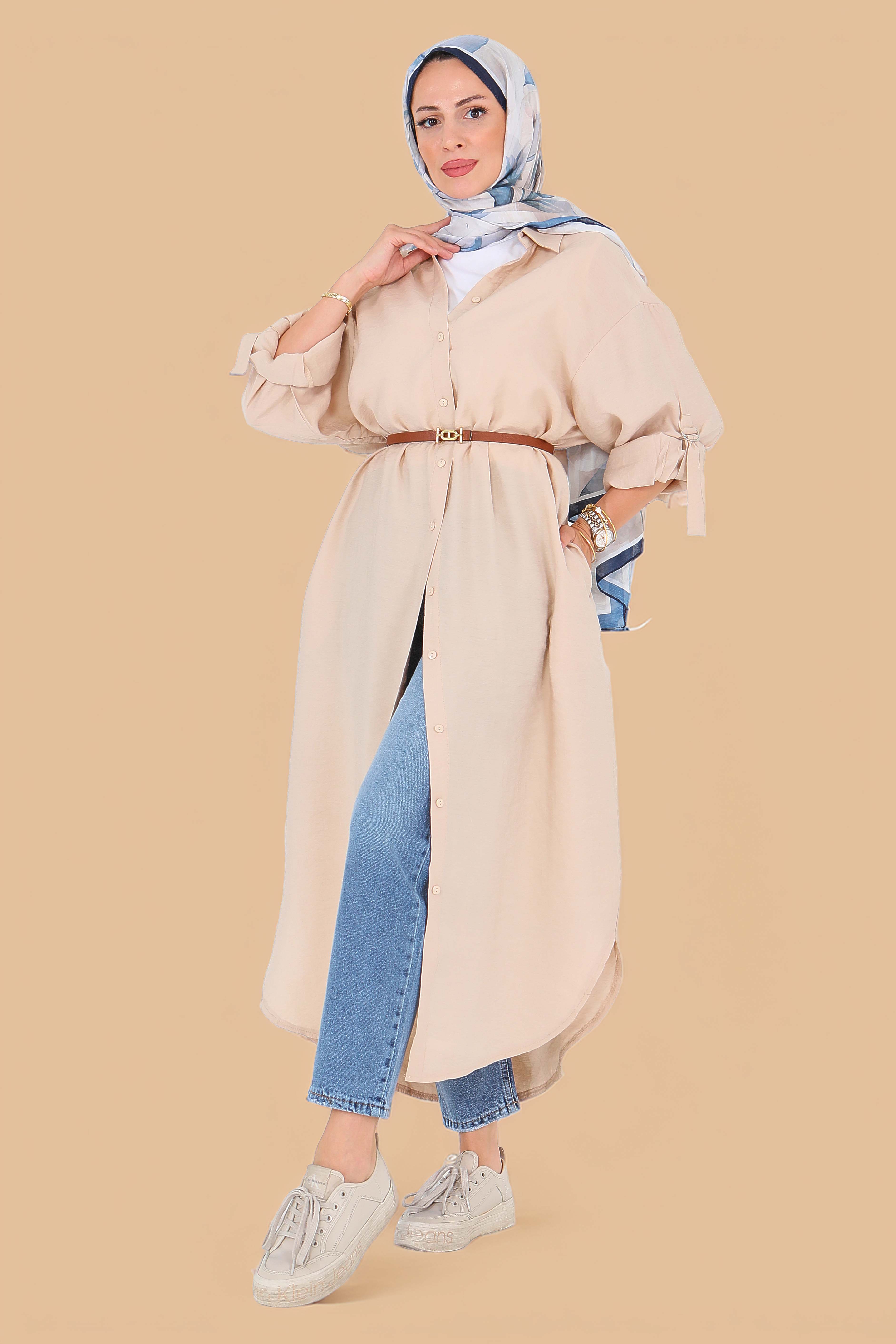 Düğmeli Elbise - 27547