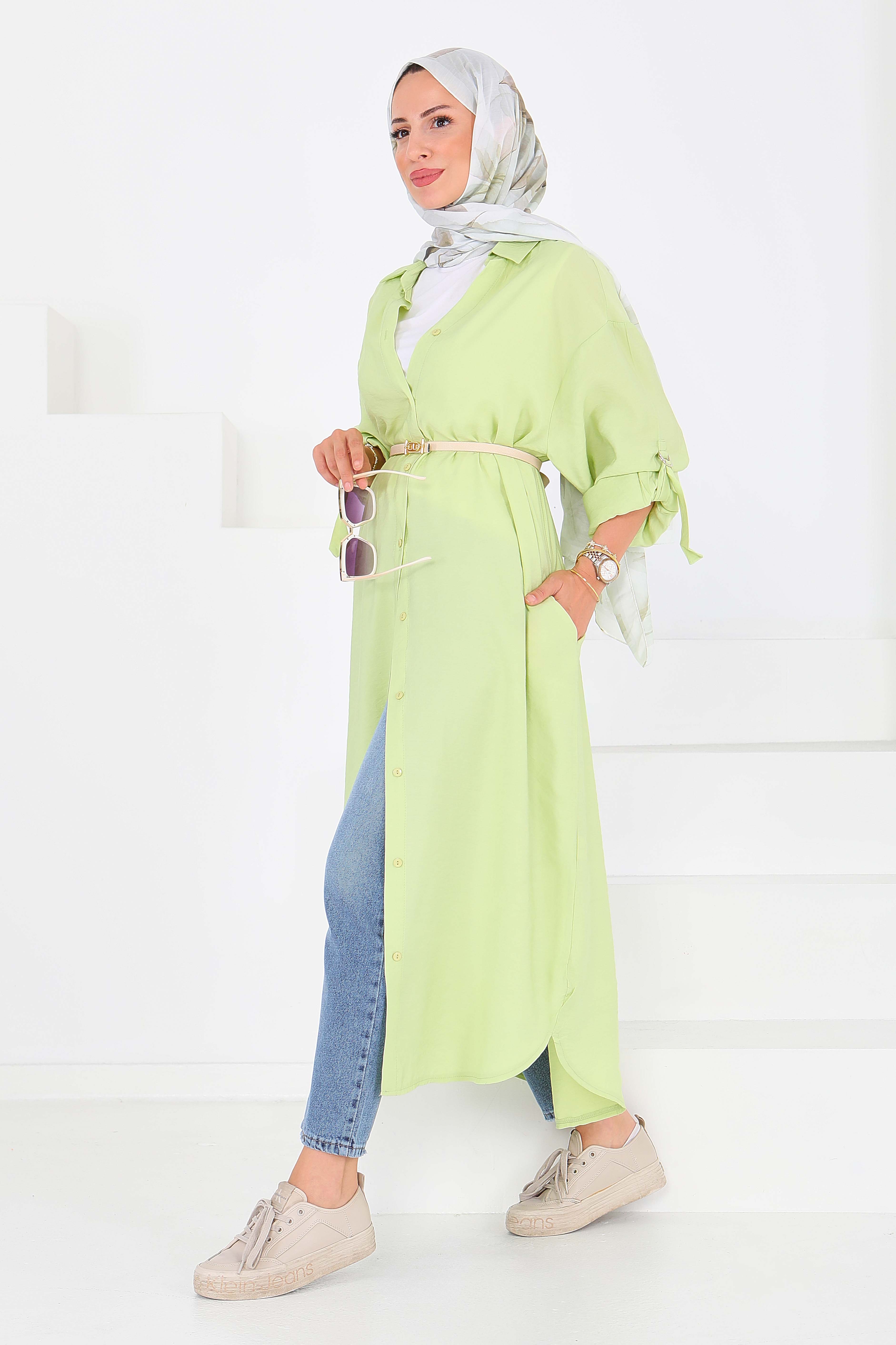 Düğmeli Elbise  - 27547
