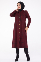 Düğmelı Kap - 27744-BORDO - TOFİSA (1)