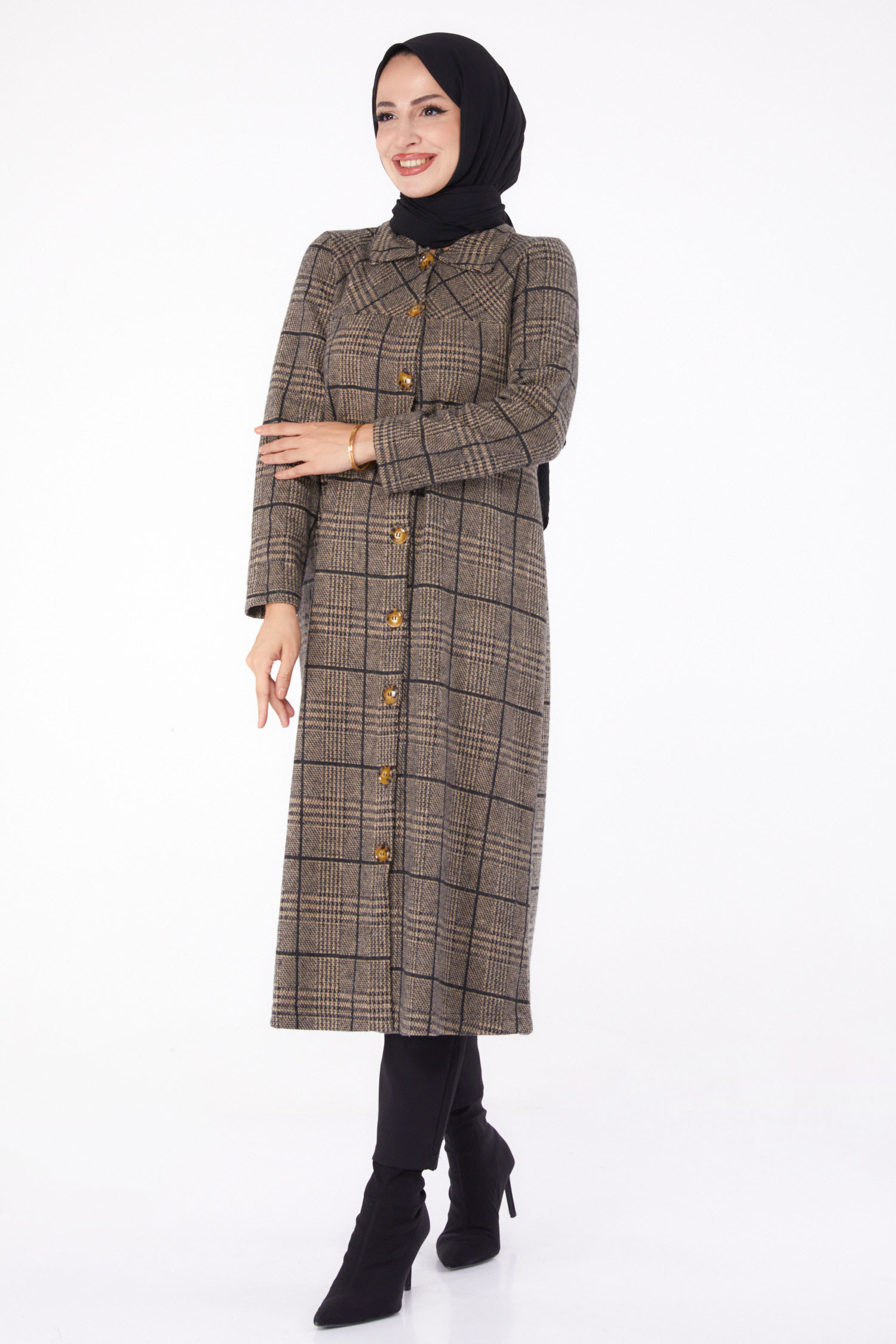 Düğmelı Kap  - 27744-VIZON