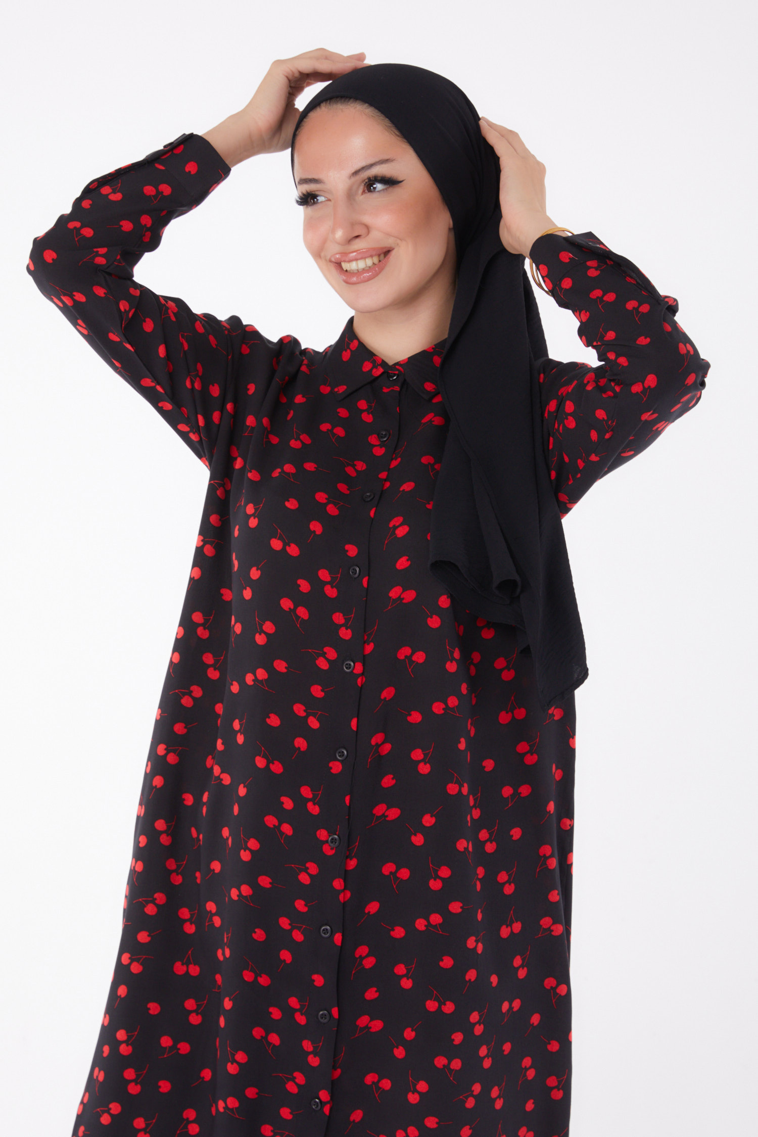 Desenli Tunik Kirmizi 26005