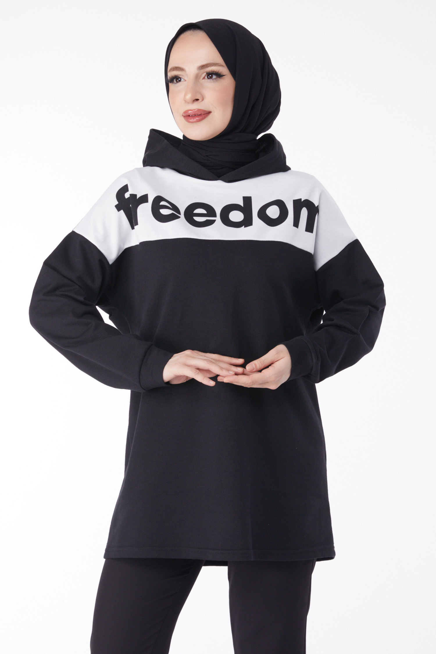 Sayuu LCW Vision Bisiklet Yaka Baskılı Oversize Kadın Tişört - S6J443Z8