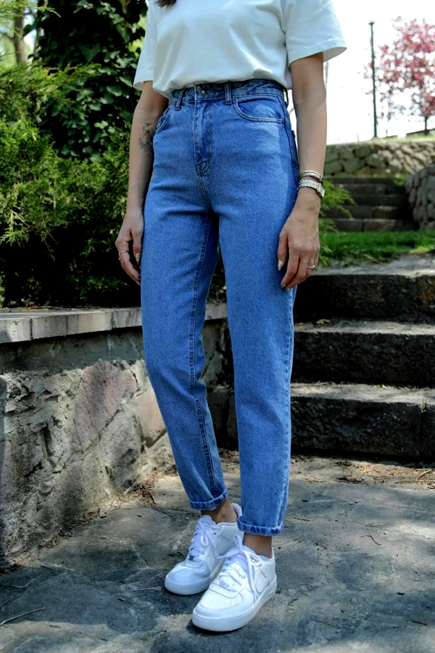 Mom Kot Pantolon Mavi - 13360