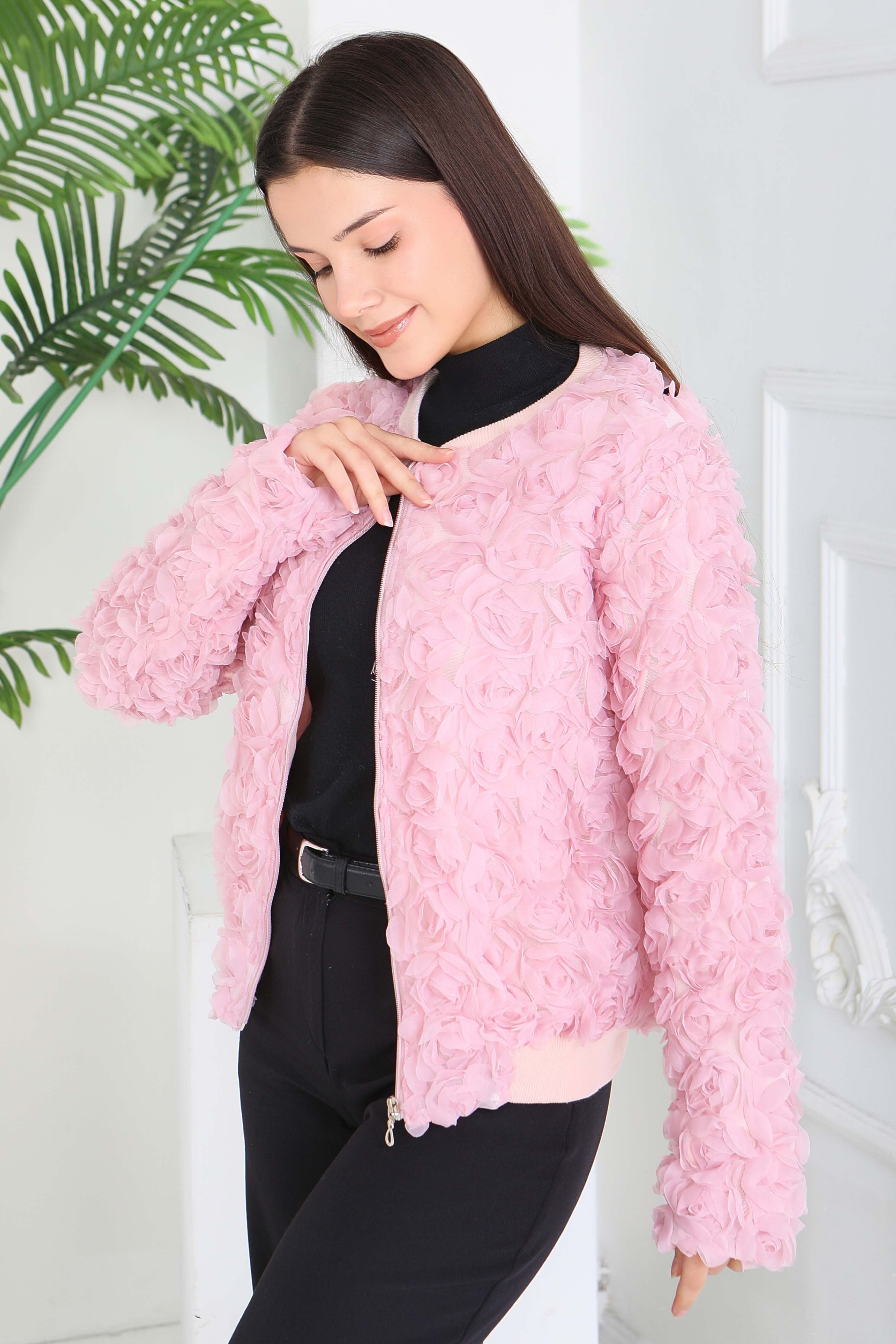 Güllü Tül Mont  - 28014-PEMBE