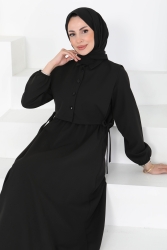 İkili Elbise Takım Siyah - 27184 - TOFİSA (1)