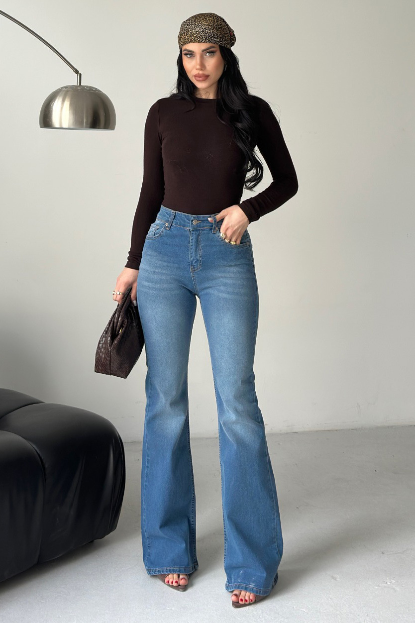Ispanyol Kot Pantolon  - 28282-MAVI