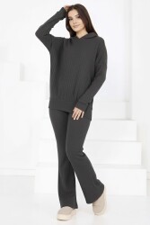 Kapüşonlu Fitilli İkili Takım - 2053-ANTRASIT - TOFİSA (1)