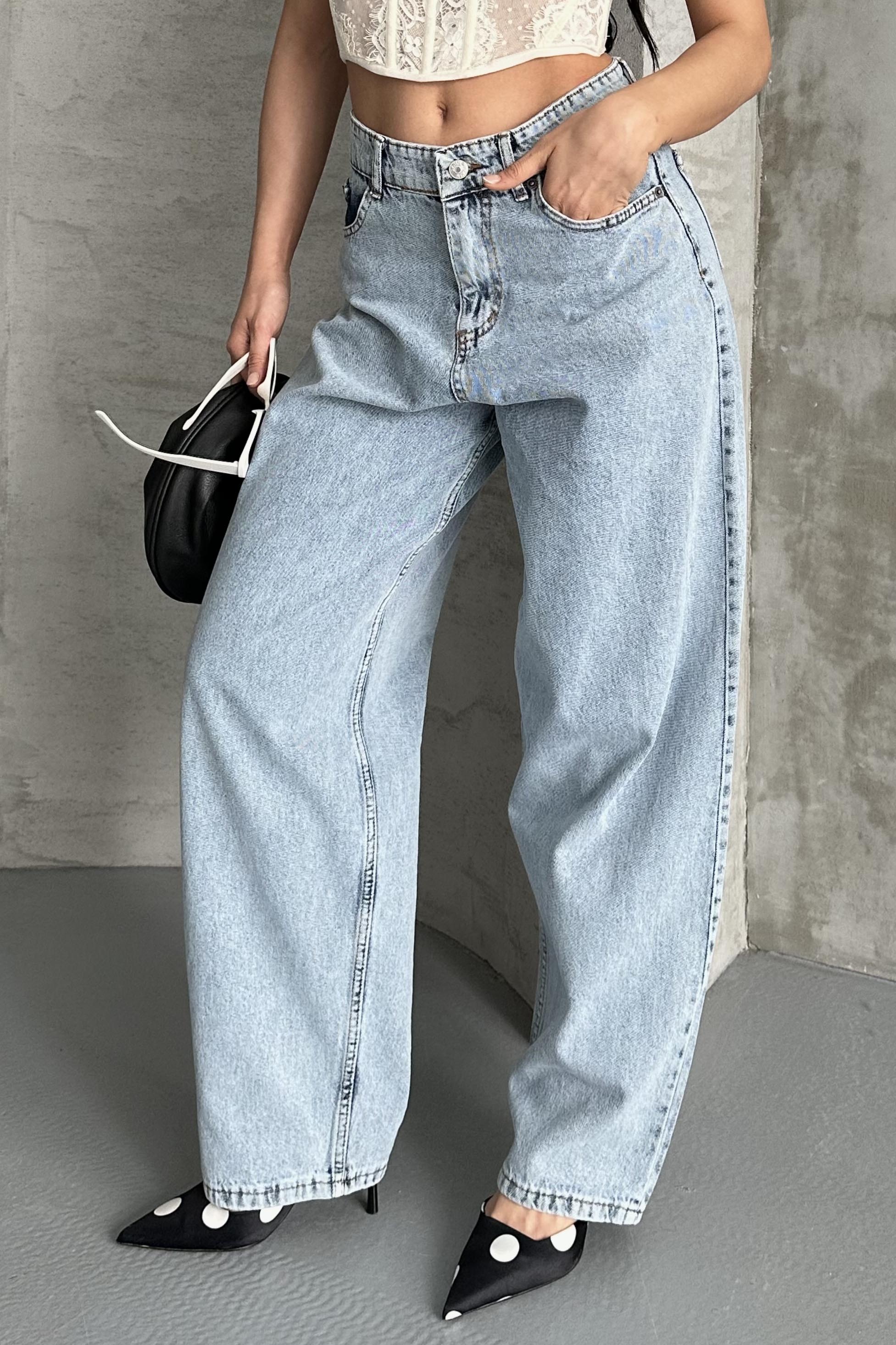 Kar Yıkamalı Baggy Kot Pantolon  - 27269