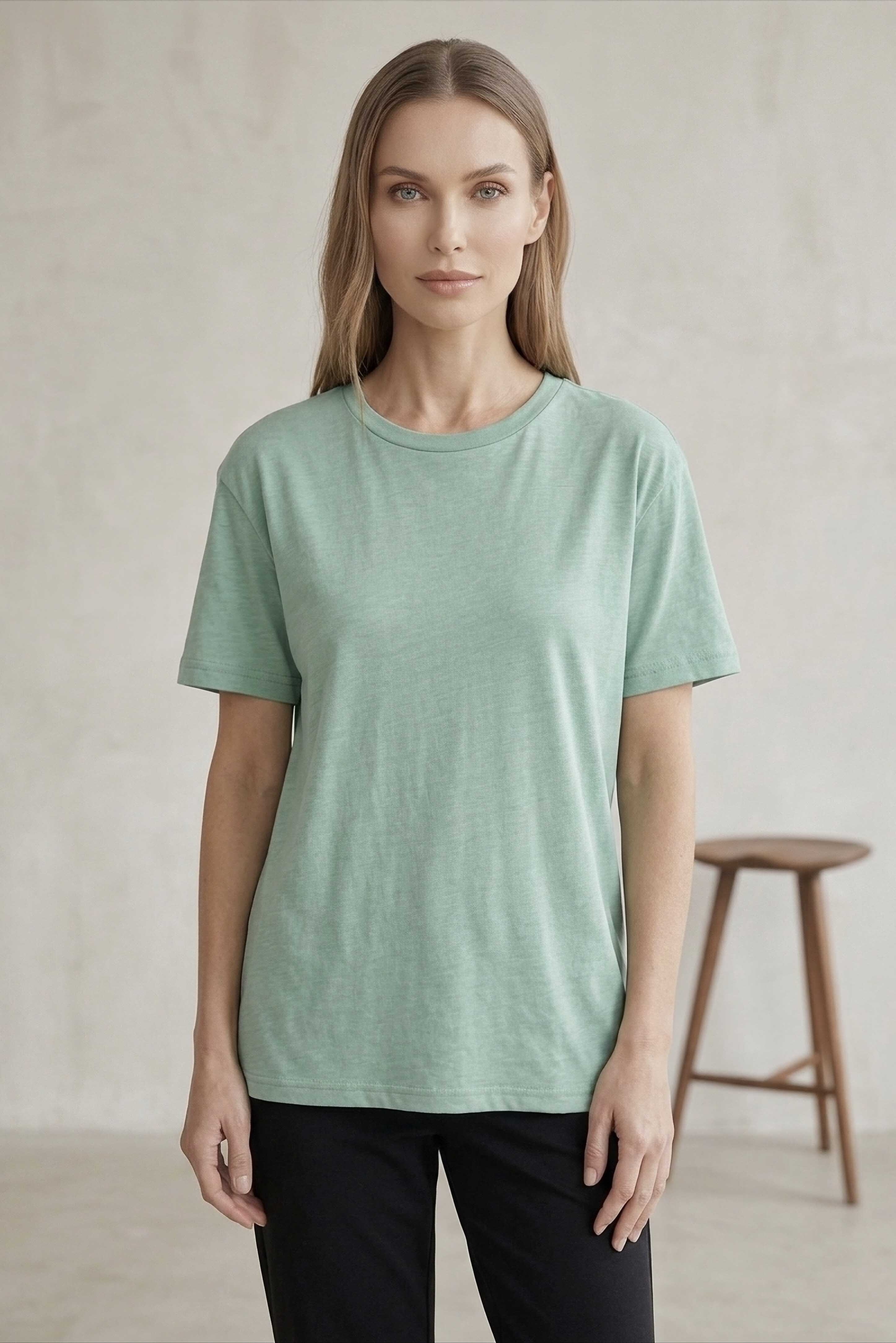 Kısa Kollu T-shirt Mint - 2114-MINT