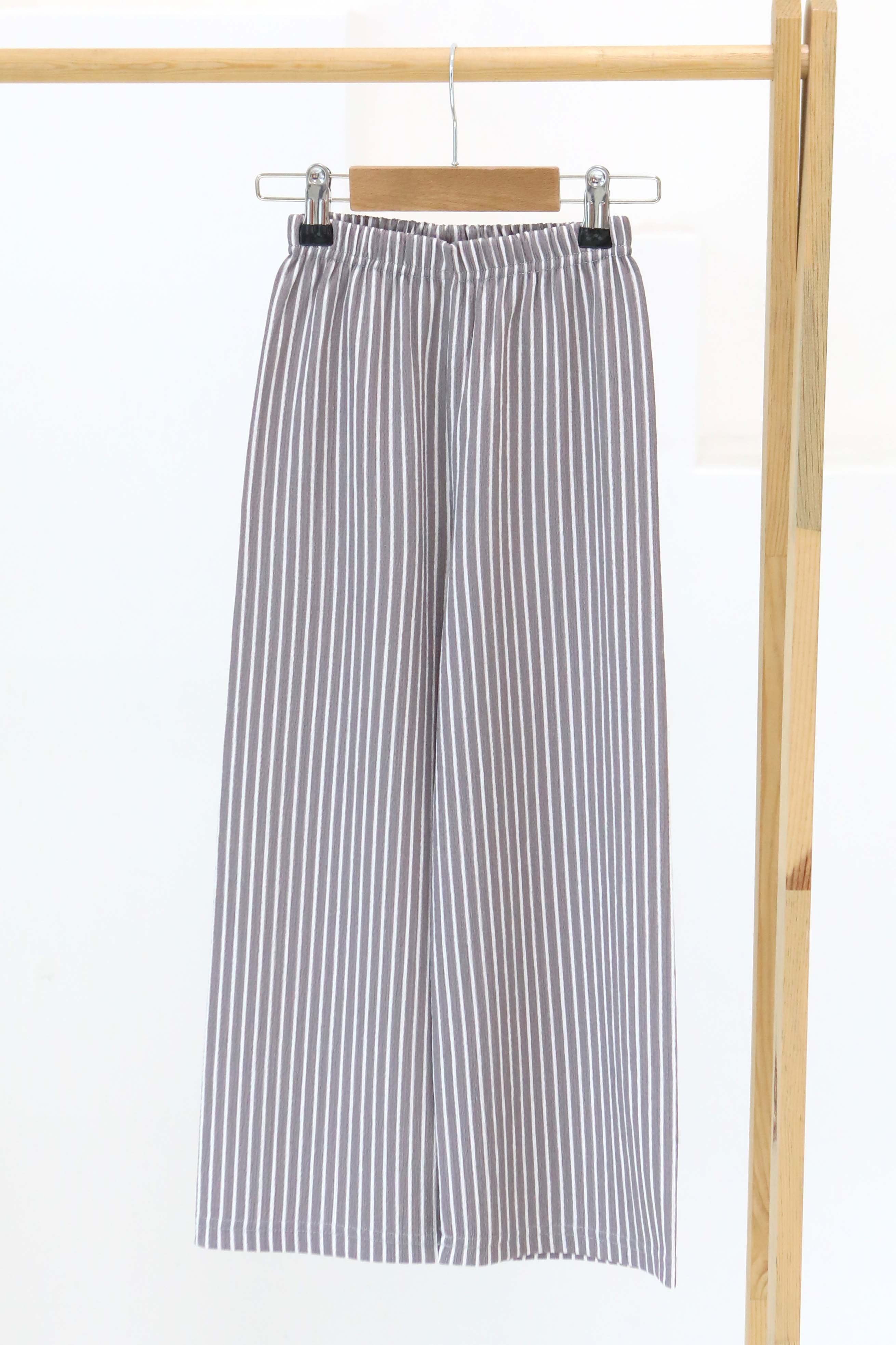 Kız Çocuk Gri Çizgili Pantolon - 27306