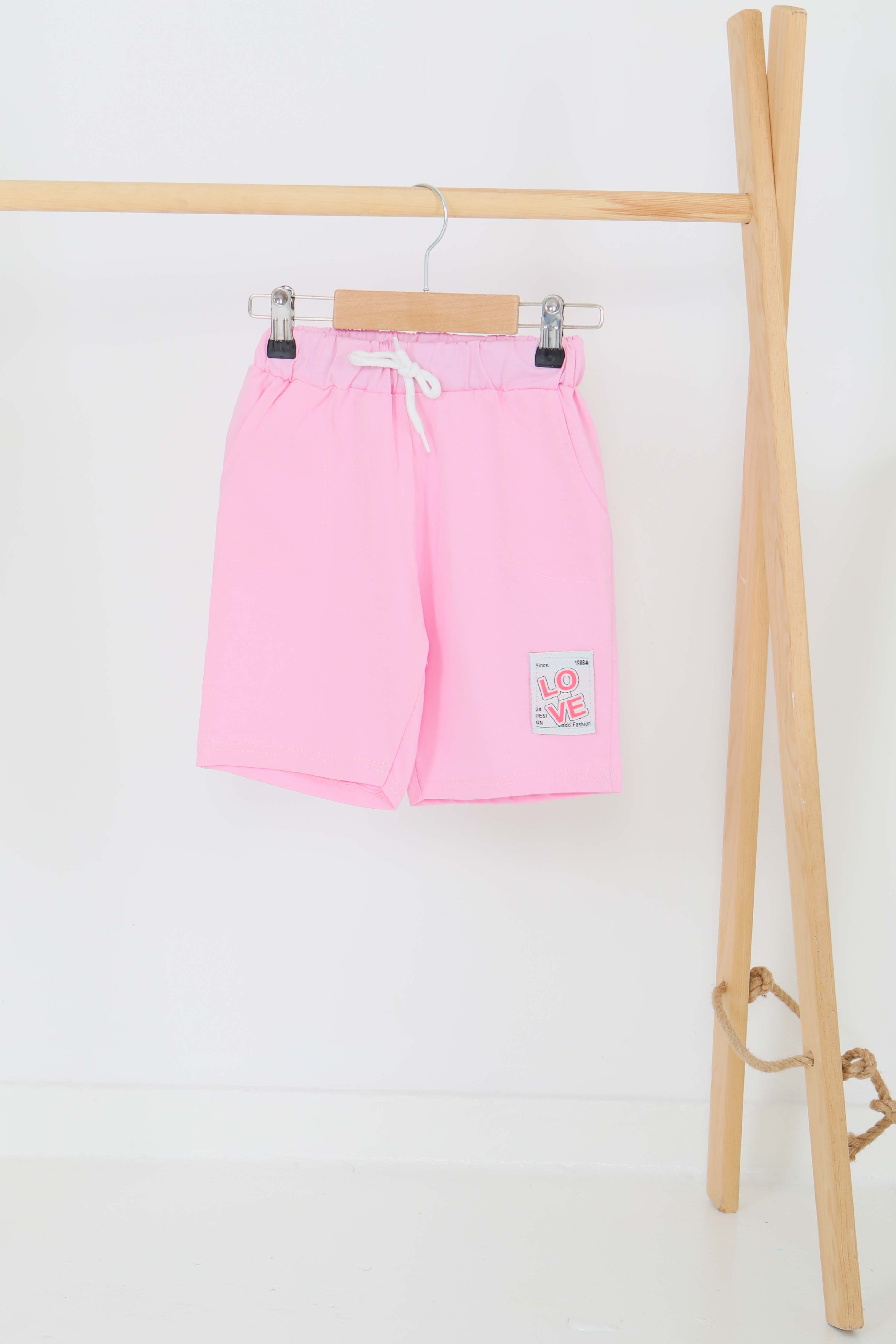 Kız Çocuk Pembe Baskılı Şort - 27332