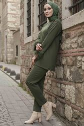 Kol Ucu Tüylü Modal İkili Takım - 088-HAKI - TOFİSA