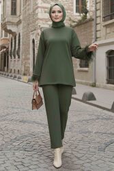 Kol Ucu Tüylü Modal İkili Takım - 088-HAKI - TOFİSA (1)