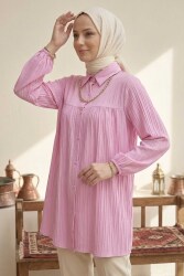 Kolyeli Tunik - 28393-PEMBE - TOFİSA