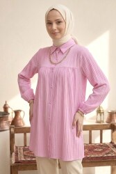Kolyeli Tunik - 28393-PEMBE - TOFİSA (1)