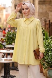 Kolyeli Tunik - 28393-SARI - TOFİSA