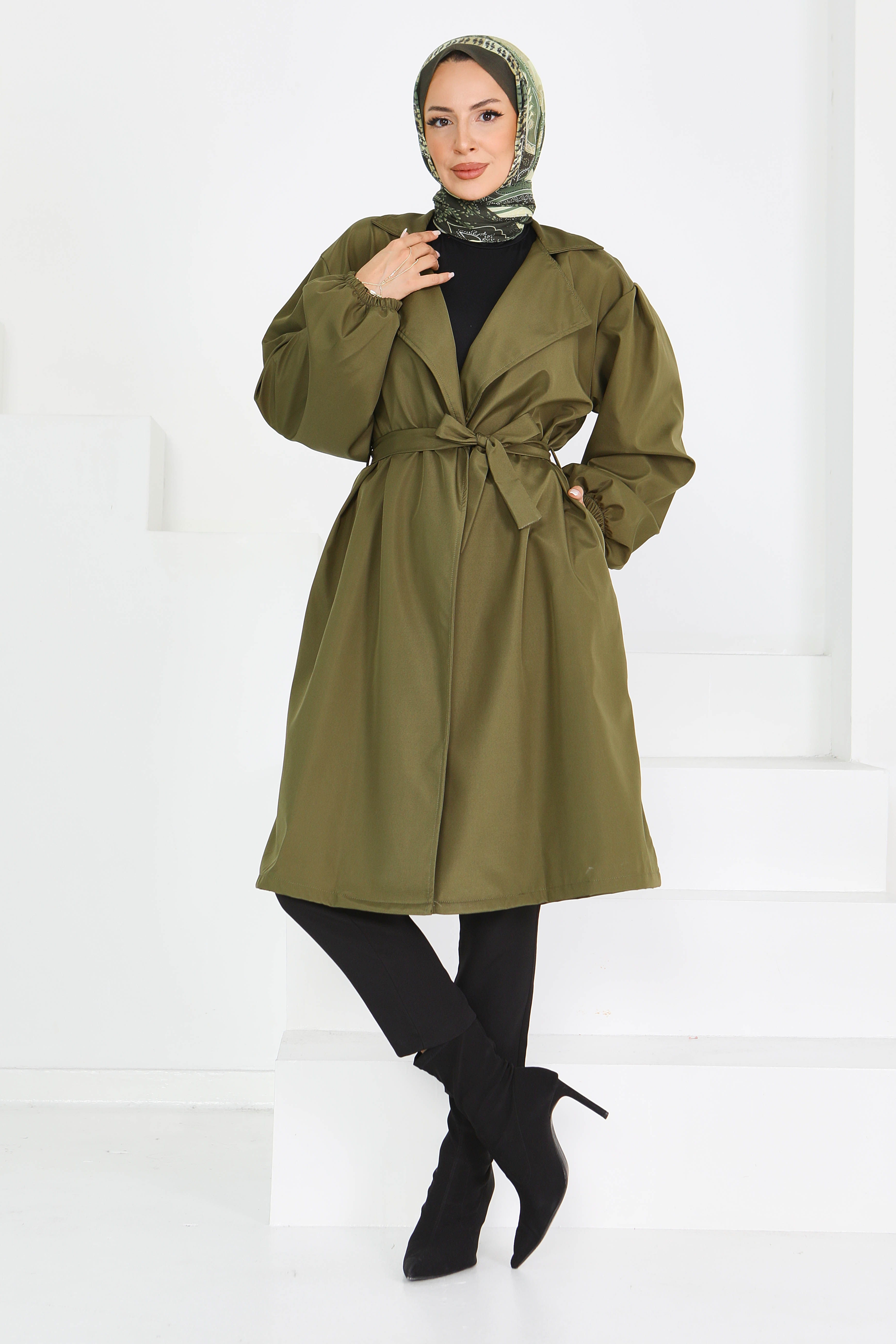 Kuşaklı Trençkot - 27603