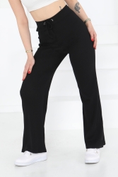 Kuşgözlü Pantolon Siyah - 27133 - TOFİSA (1)