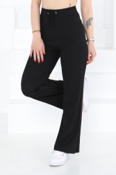 Kuşgözlü Pantolon Siyah - 27133 - TOFİSA