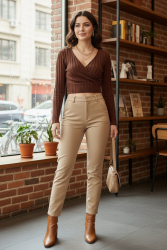 Leysi Crop - 27978-KAHVE - TOFİSA (1)