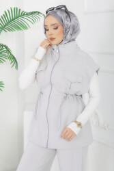 Modal Cepli Yelekli Takım - 28386-GRI - TOFİSA (1)