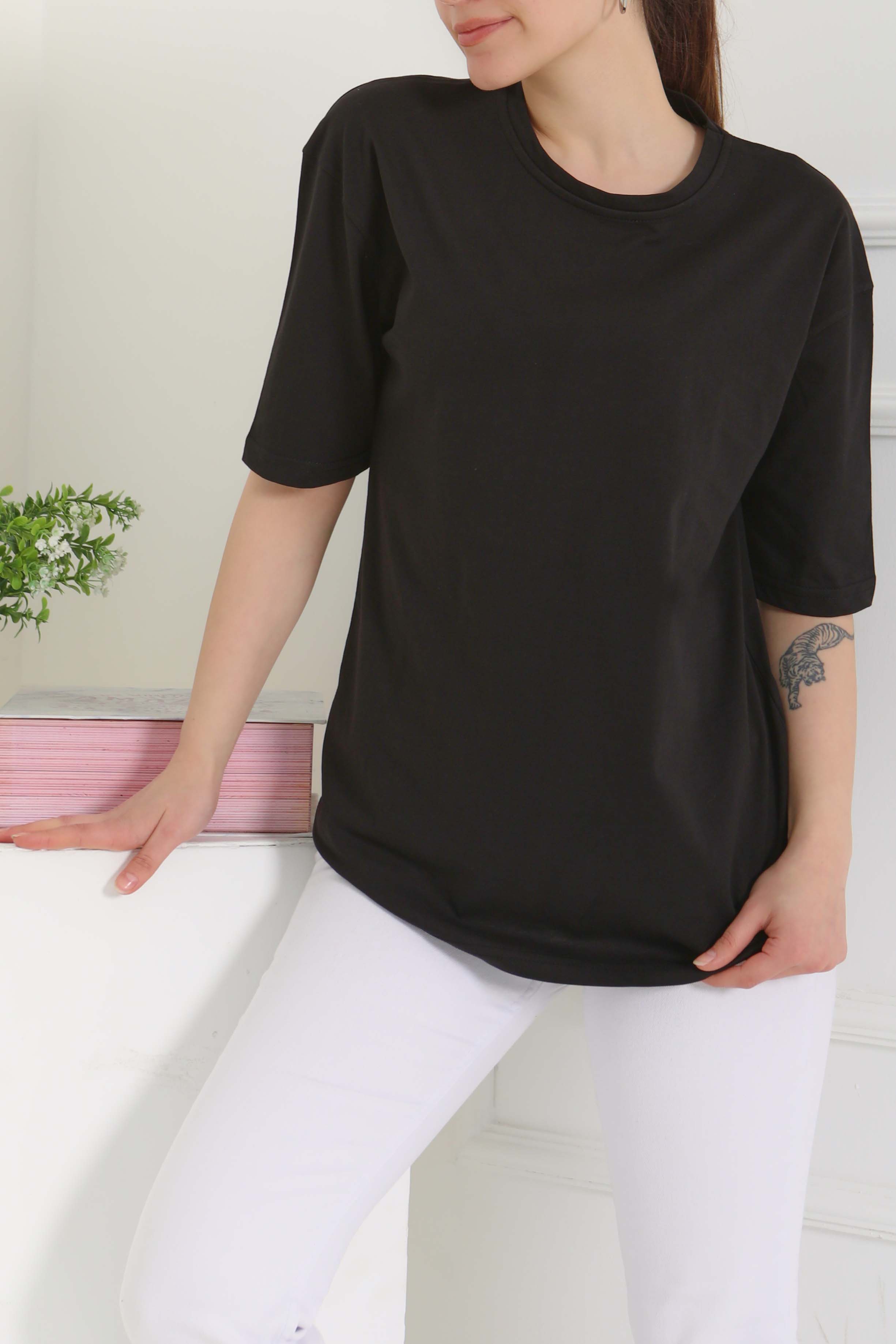 Oversize Kısa Kollu T-Şhirt  - 27118