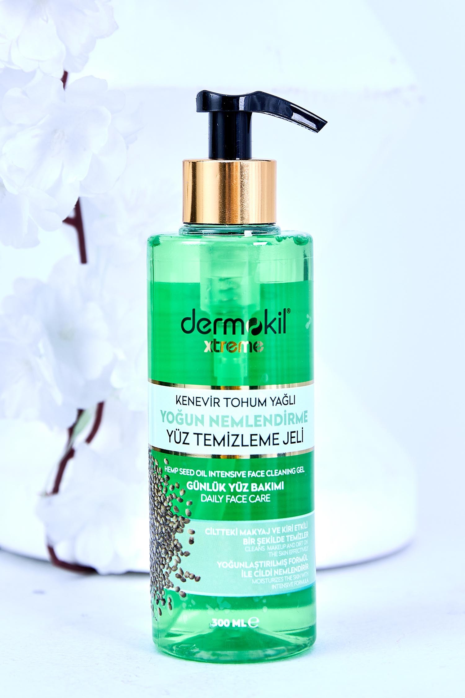Renksiz DERMOKİL 300 ML YUZ TEMIZLEME JELI KENEVIR TOHUMU YAGLI - 28453-RENKSIZ