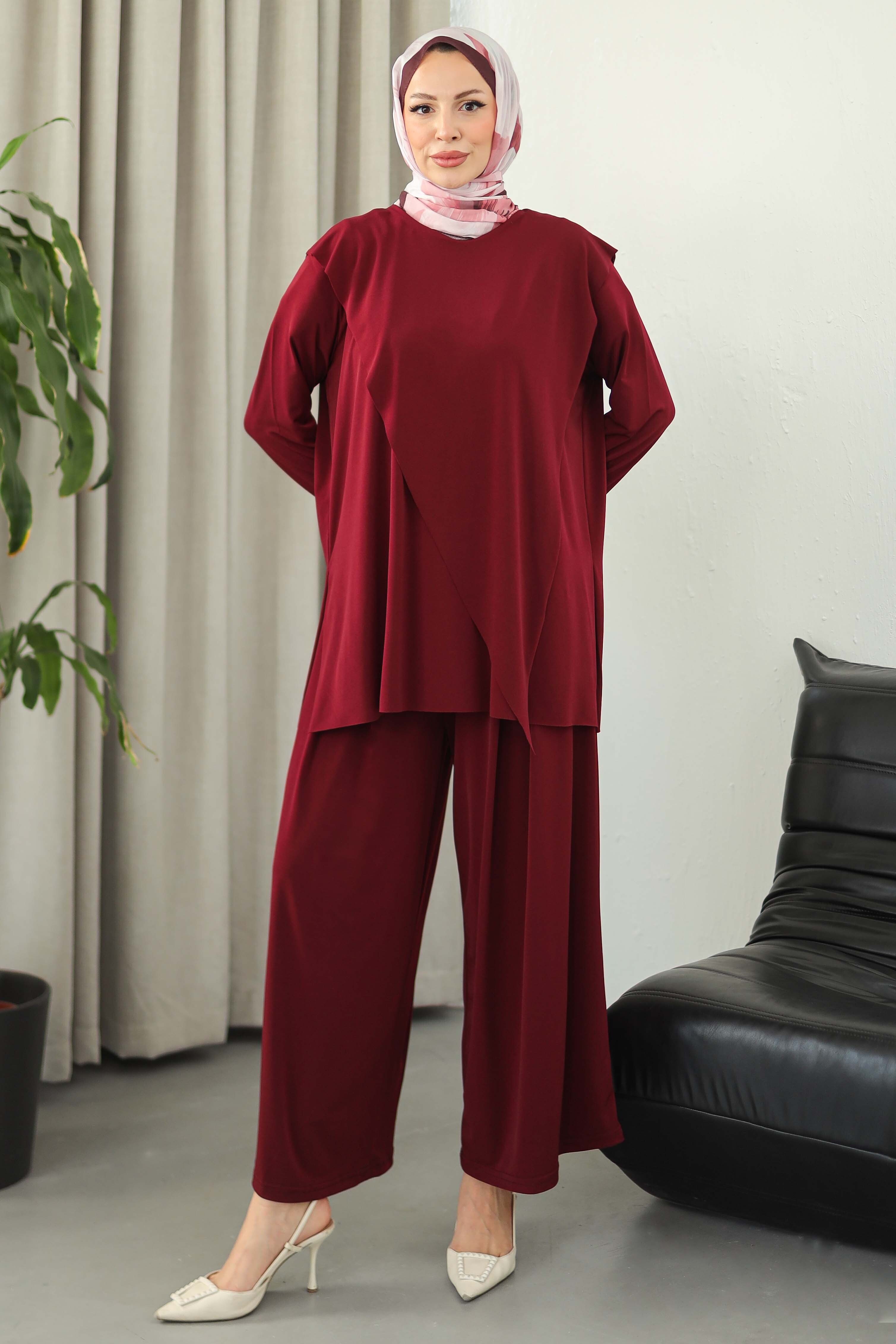 Simetri Sendy İkili Takım  - 27829-BORDO