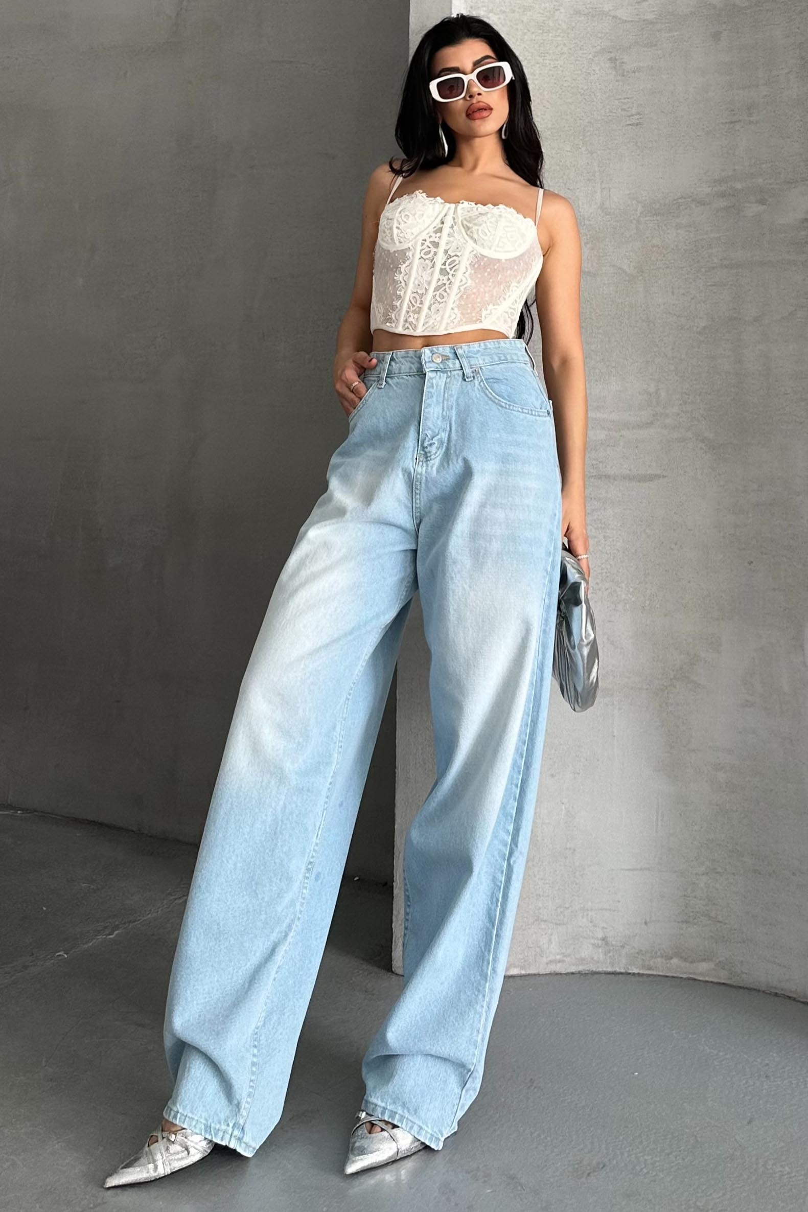Taş Bıyık Baggy Kot Pantolon  - 27270