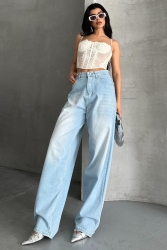 Taş Bıyık Baggy Kot Pantolon - 27270 - TOFİSA