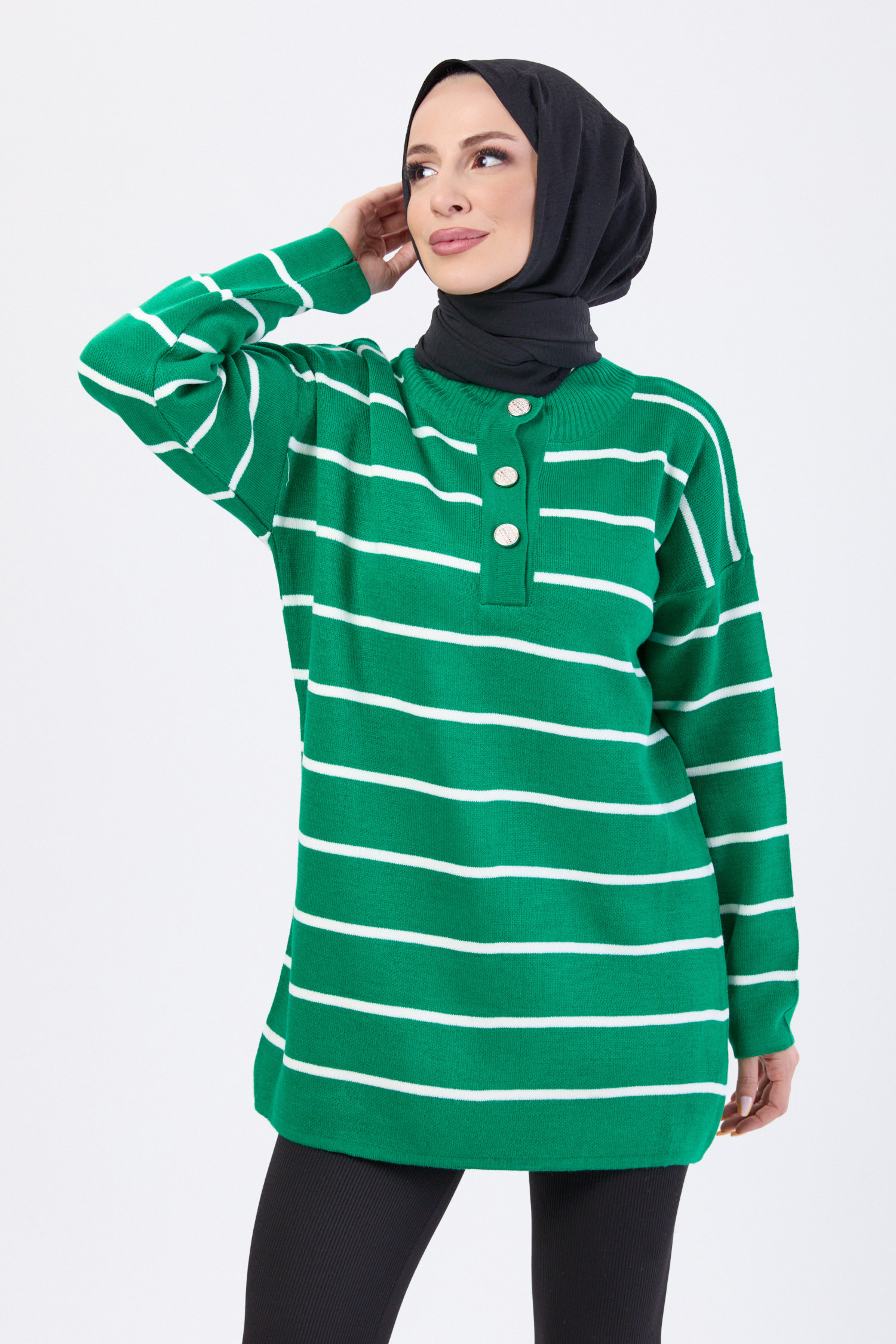 Triko Kazak  - 27755-YESIL