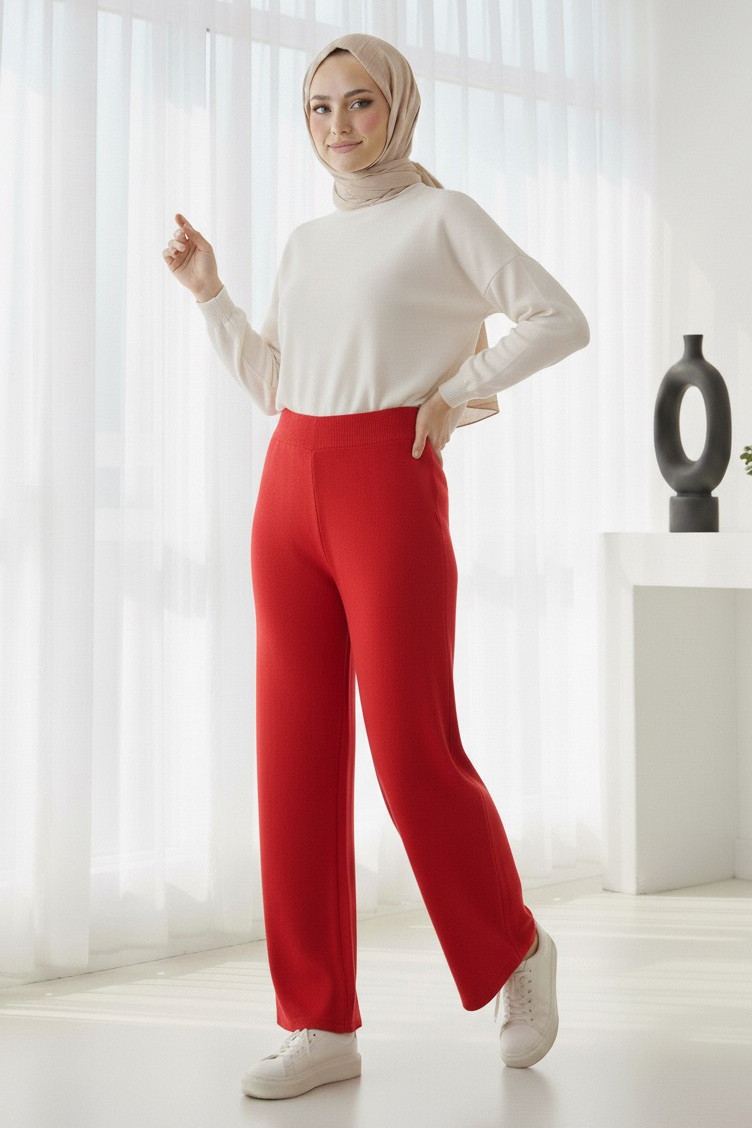 Triko Pantolon  - 27740-KIRMIZI