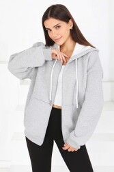 Üç İplik Şardonlu Sweat - 2059-GRI - TOFİSA