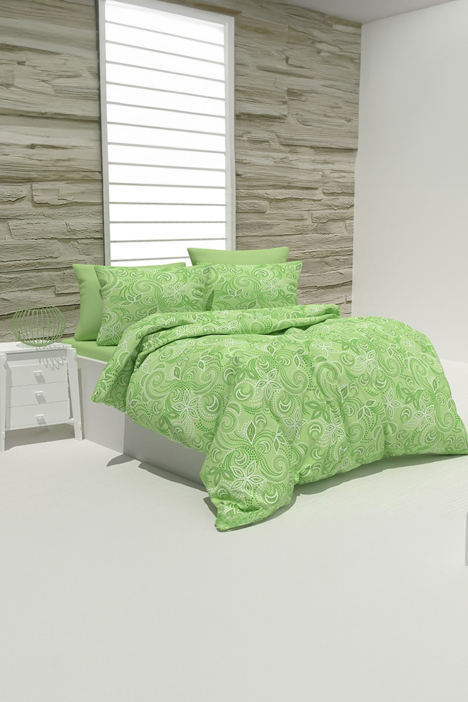 Yesil Çift Kişilik Nevresim Seti  - 26513