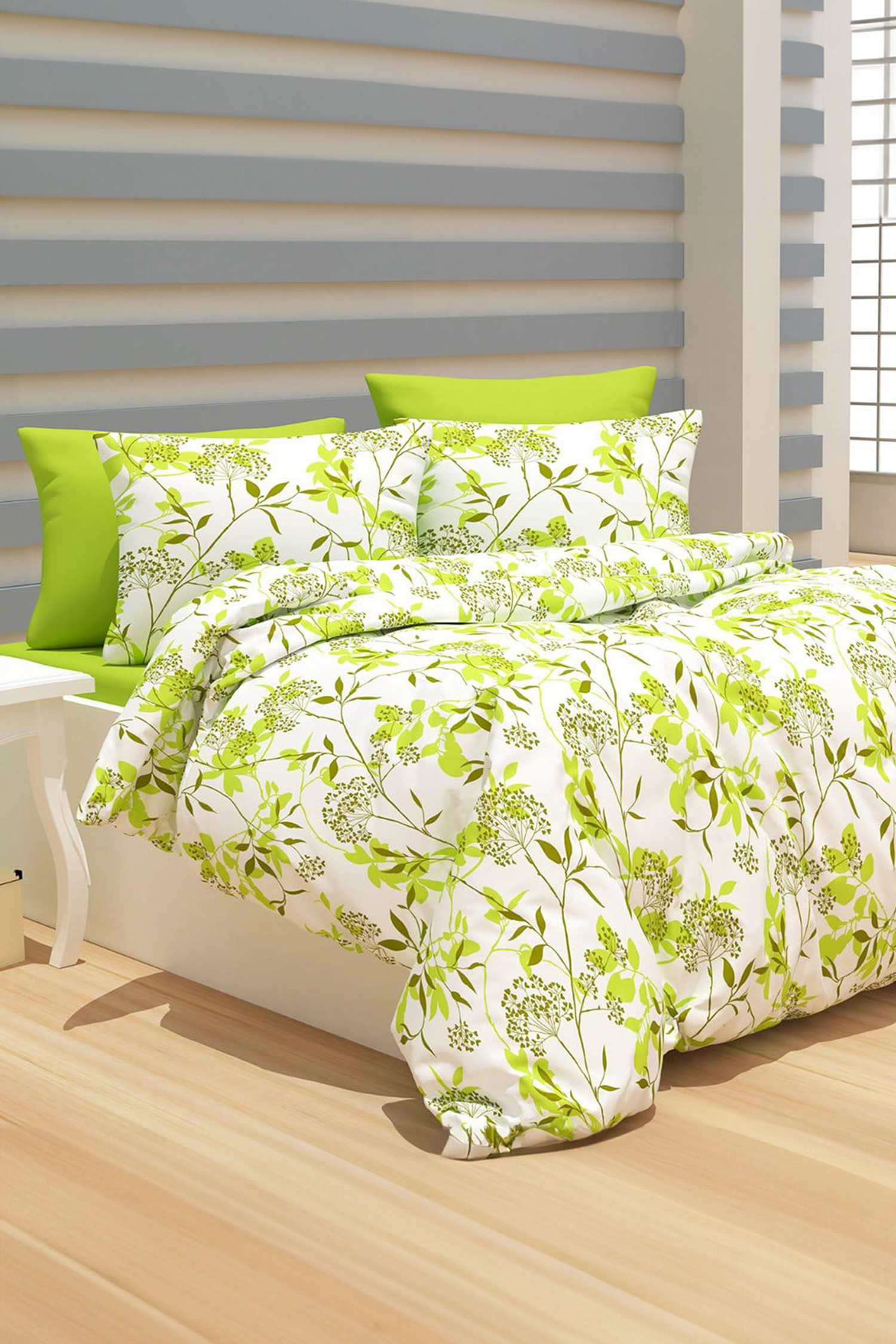 Yesil Tek Kişilik Nevresim Seti  - 24775